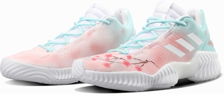 【定制鞋款】阿迪达斯 Pro Bounce 2018 Low '中国花卉涂鸦' FW0903(TeamSix-男款粉蓝渐变梅花) Lookbook 【定制鞋款】阿迪达斯 Pro Bounce 2018 Low '中国花卉涂鸦' FW0903(TeamSix-男款粉蓝渐变梅花)