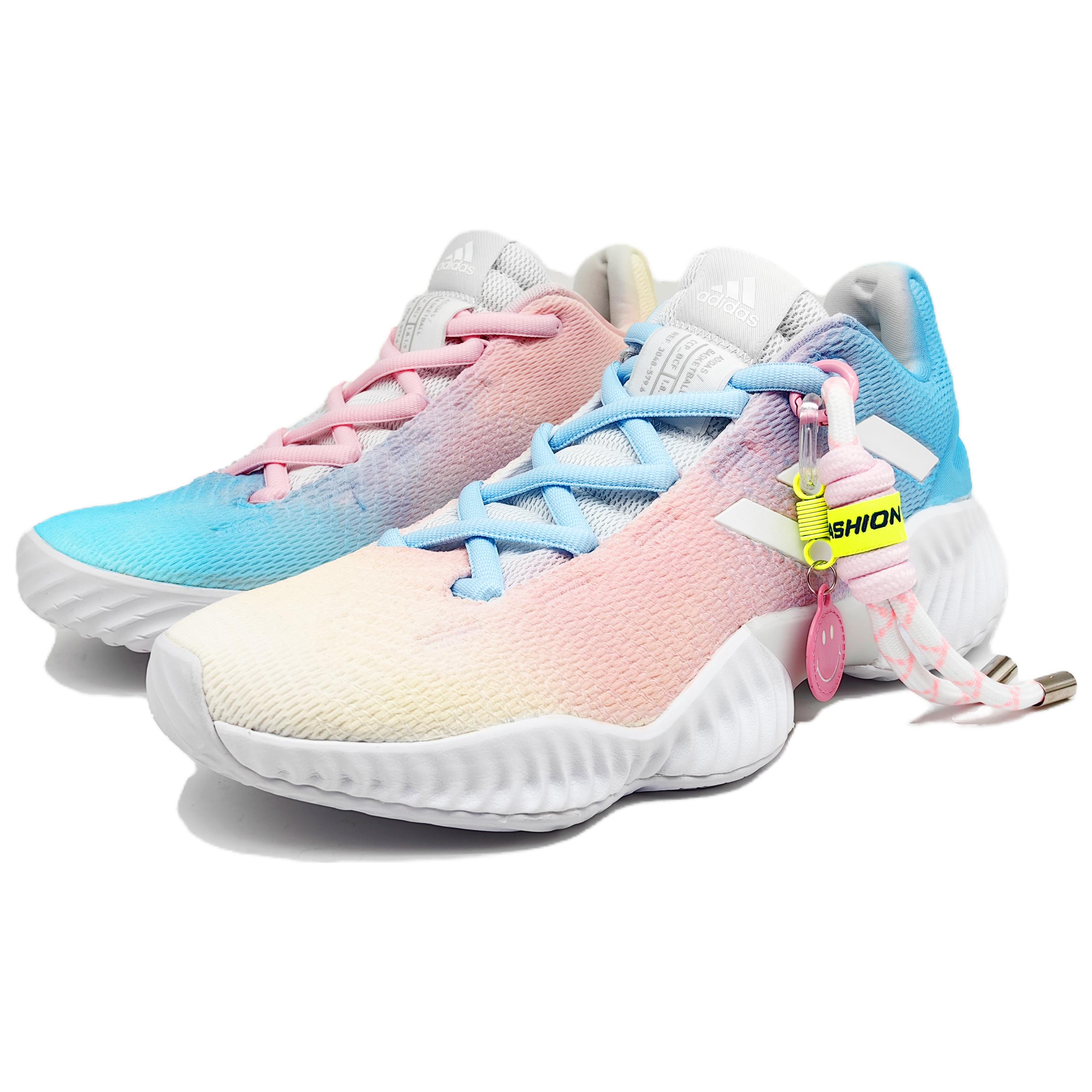 Lookbook [定制鞋款] 阿迪达斯 Pro Bounce 2018 Low '夏日多巴胺蓝粉色' FW0903(Team66-蓝粉鸳鸯）