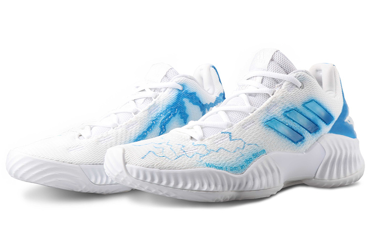 Lookbook 【カスタムシューズ】adidas Pro Bounce 2018 Low 「ホワイトブルーグラデーションライトニングドリーム」 FW0903(TeamSix-男款电玩闪电白蓝渐变)