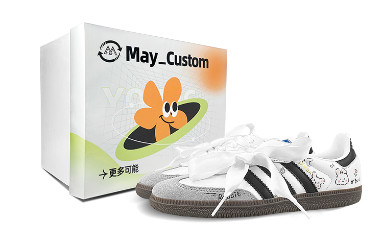 [Custom Shoes] adidas Samba 'Ballet Rabbit Black White Pink'