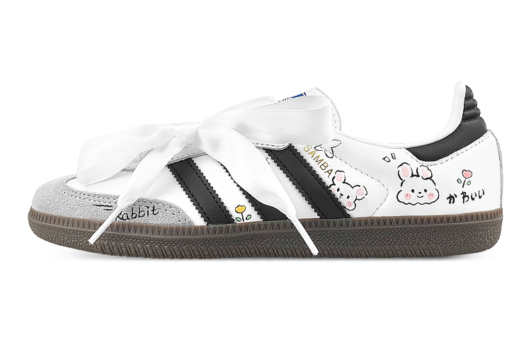 [Custom Shoes] adidas Samba 'Ballet Rabbit Black White Pink' 圖 2
