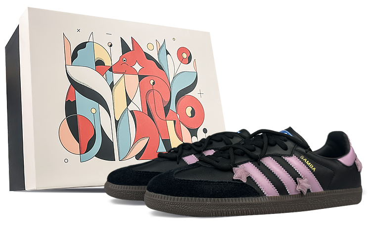 Buy カスタム サンバ "ブラックパープルスターリー" (adidas) B75807(Team40-植绒星星海紫S-BOX)