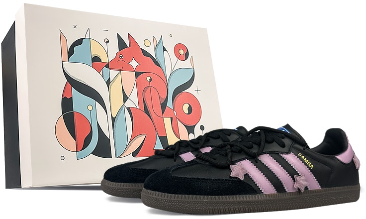 custom-shoes-adidas-samba-black-purple-starry