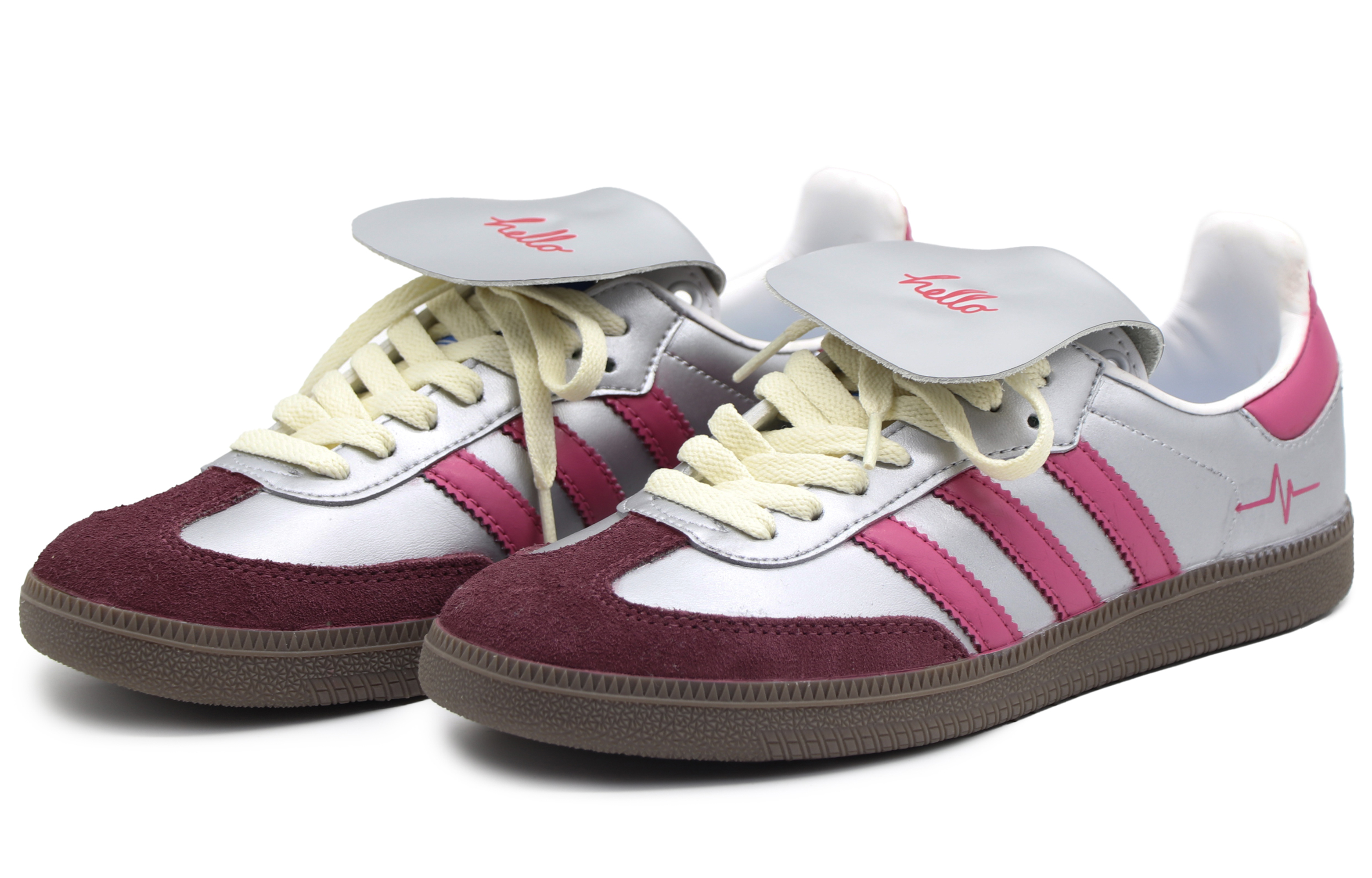 Shop カスタムSamba グレーピンク Y2K (Adidasは不要、既に認知) IG1024(Team57-男女款时光)