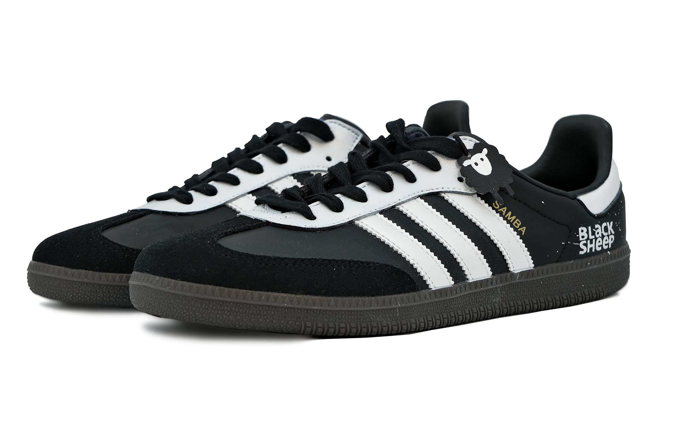 Shop 【訂製球鞋】adidas Samba 考拉派對 黑羊王子 經典百搭 潮流可愛 美式復古 ins風 低筒 板鞋 男女款 黑色