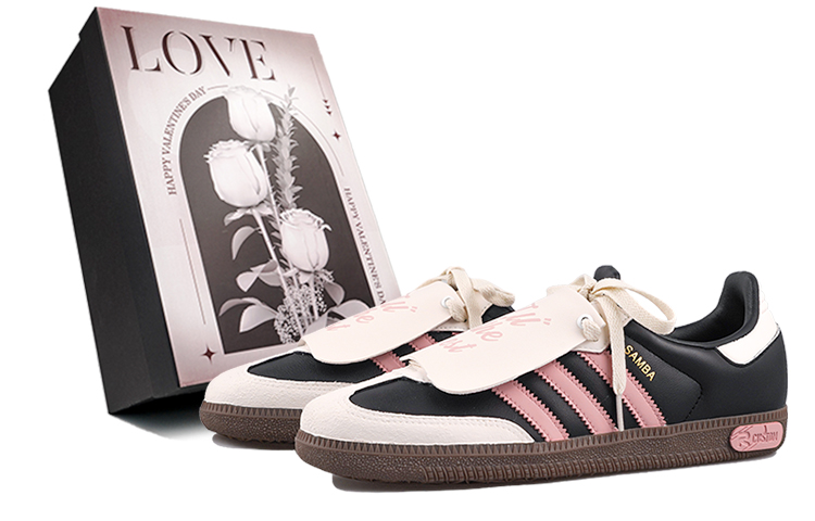 Buy [Sepatu Kustom] adidas Samba 'Neon Sweetheart Hitam Merah Muda' B75807(Team27-男女同款霓虹甜心S-BOX)