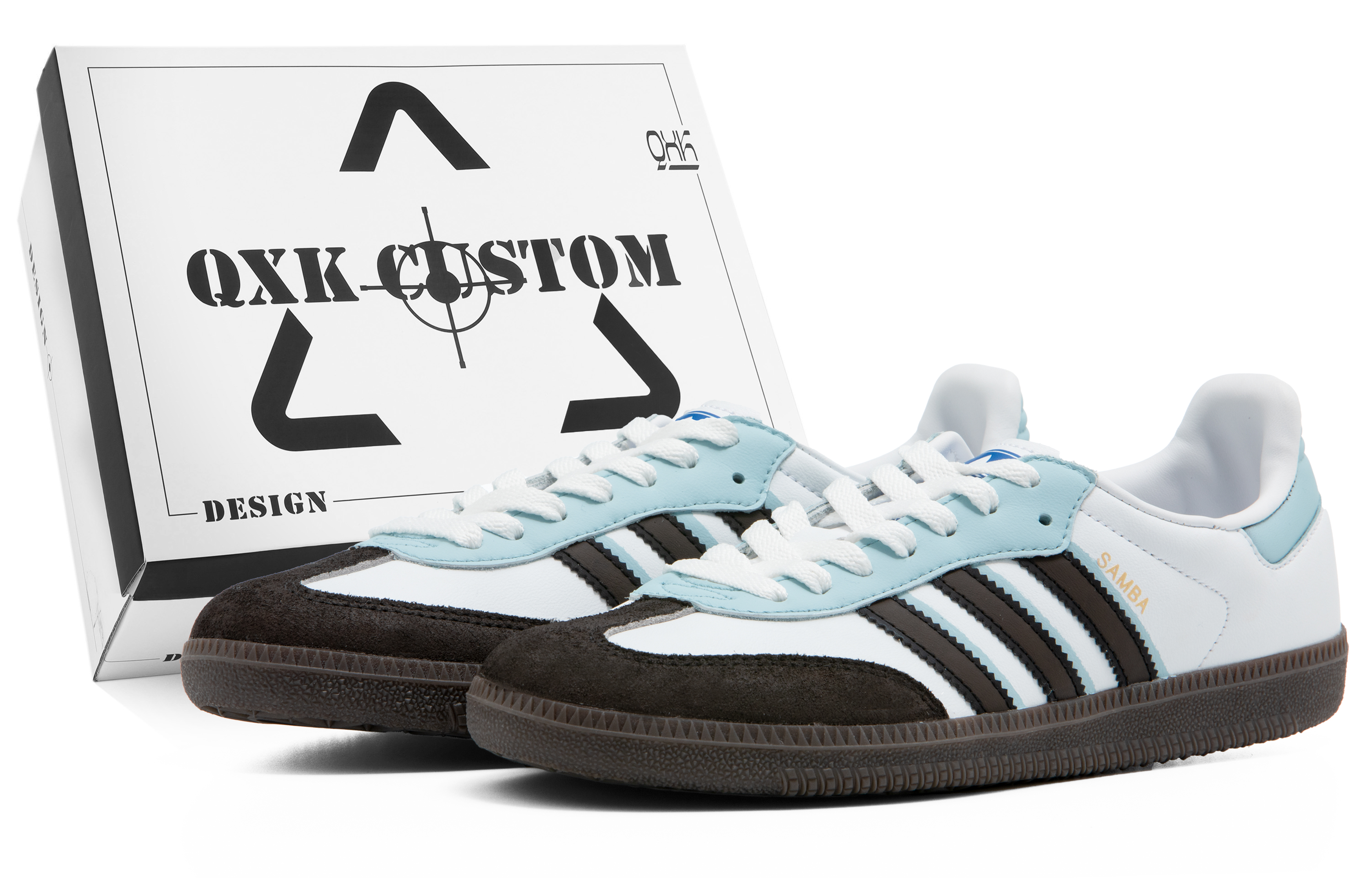 Buy [Sepatu Kustom] adidas Samba 'Nostalgia Biru' B75806（Team63-怀旧蓝调SBOX）