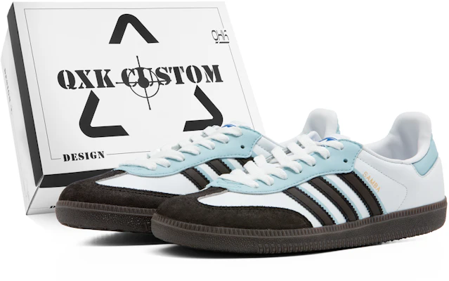 【訂製球鞋】adidas Samba 懷舊藍調 特殊鞋盒 流年感 小眾復古 潮流 防滑耐磨 低筒 球鞋 男女款式 黑白藍 Buy 【訂製球鞋】adidas Samba 懷舊藍調 特殊鞋盒 流年感 小眾復古 潮流 防滑耐磨 低筒 球鞋 男女款式 黑白藍