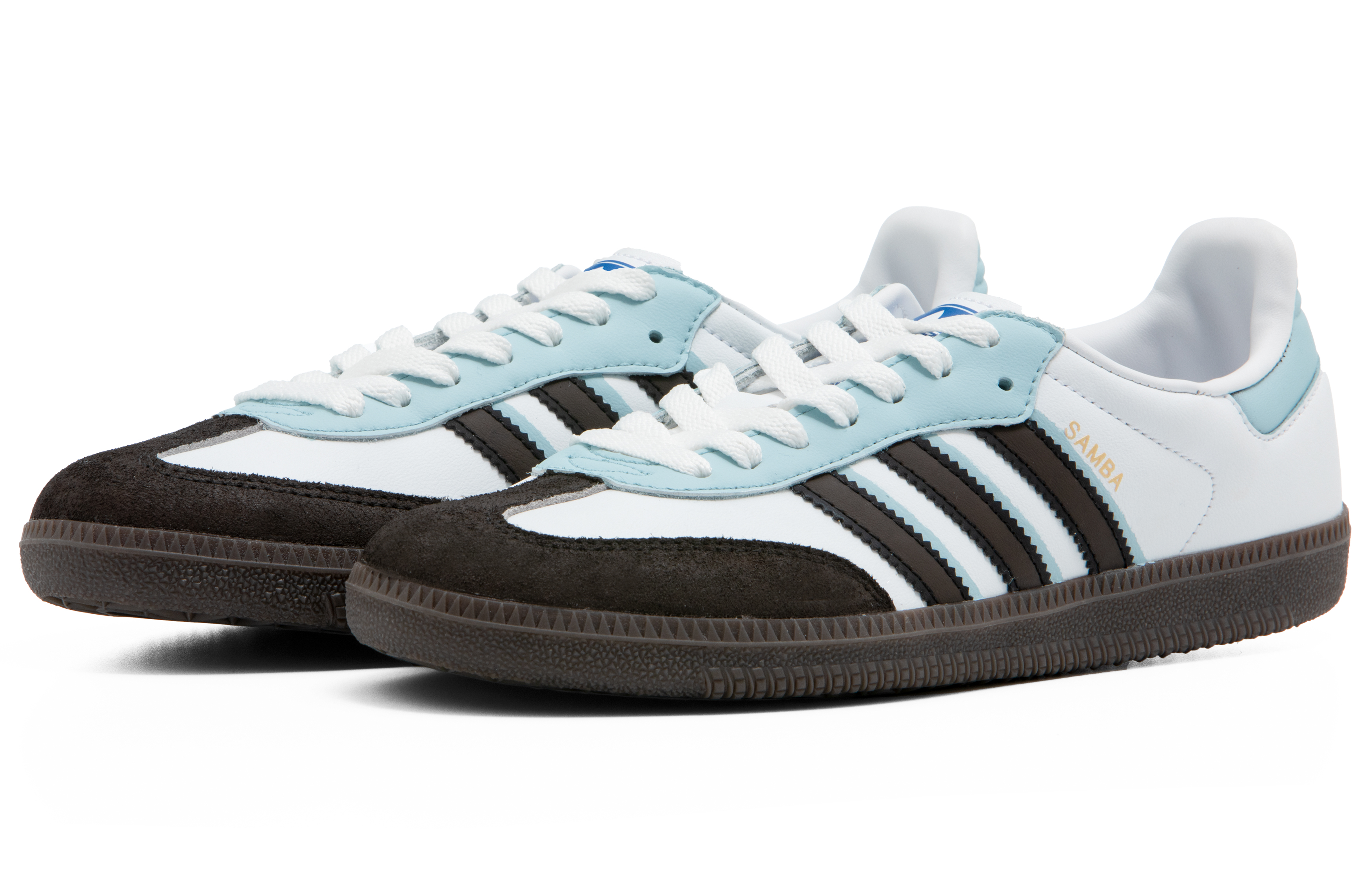 Shop [Sepatu Kustom] adidas Samba 'Nostalgia Biru' B75806（Team63-怀旧蓝调SBOX）