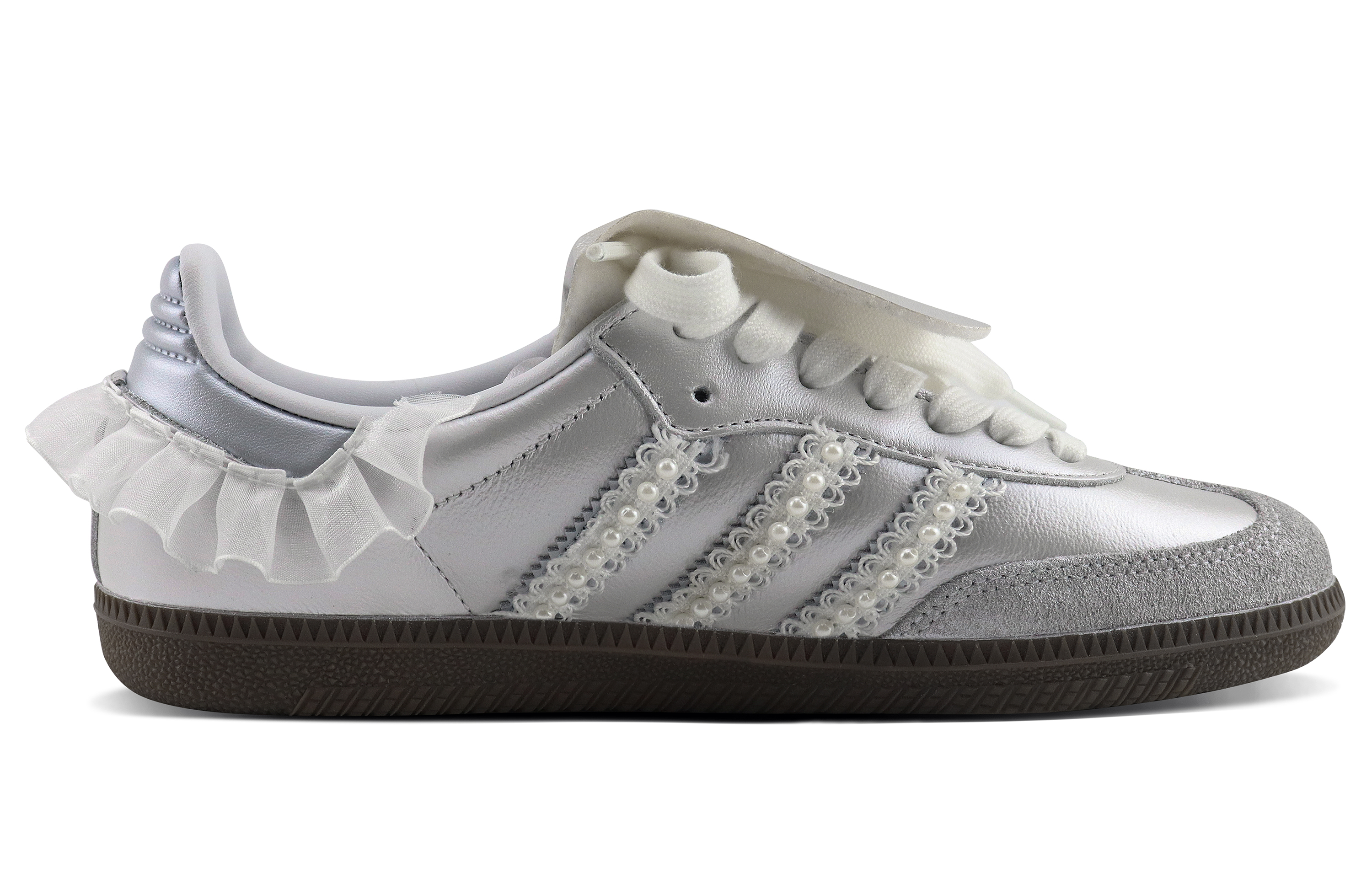 Lookbook [Zapatillas Personalizadas] adidas Samba 'Gris Plata Perla Ballet' B75806(Team119-芭蕾公主)