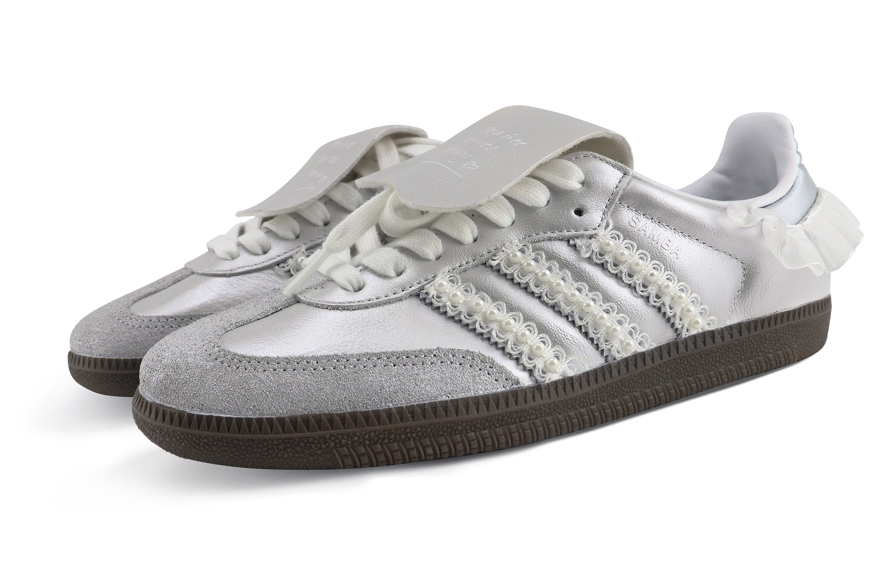 Shop [Zapatillas Personalizadas] adidas Samba 'Gris Plata Perla Ballet' B75806(Team119-芭蕾公主)