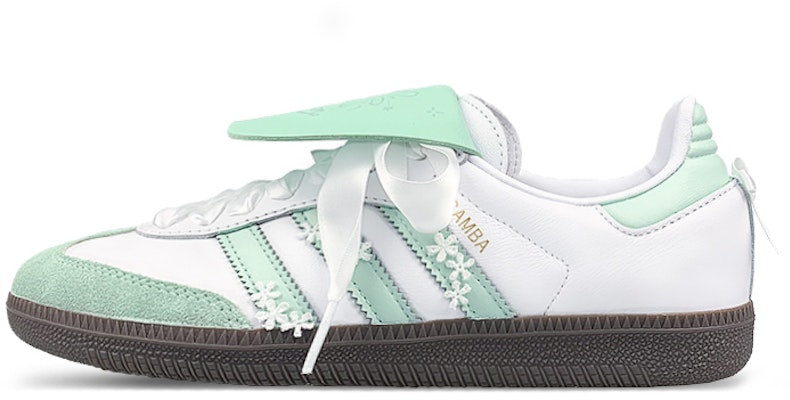 아디다스 삼바 '봄의 속삭임 - 민트그린' (커스텀 슈즈) B75806(Team116-绿花朵双鞋舌BOX) Order 아디다스 삼바 '봄의 속삭임 - 민트그린' (커스텀 슈즈) B75806(Team116-绿花朵双鞋舌BOX)