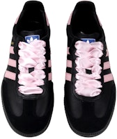 【訂製球鞋】 adidas originals Samba OG 甜酷Y2K 絲帶鞋帶 簡約時尚 防滑耐磨 低筒 健步鞋 男女款 黑粉 Shop 【訂製球鞋】 adidas originals Samba OG 甜酷Y2K 絲帶鞋帶 簡約時尚 防滑耐磨 低筒 健步鞋 男女款 黑粉