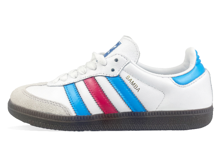Buy 【訂製球鞋】adidas originals Samba OG 球場精靈 文藝復古藝術 永恆 old school DH 防滑耐磨輕便 低筒 滑板鞋 男女同款 藍紅