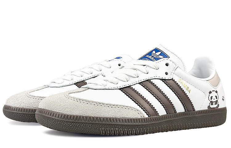Shop [定制鞋款] adidas Samba OG '棕白像素熊猫' IG1024(Team40-男女款像素熊猫棕白)