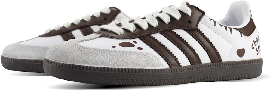 【客製化球鞋】adidas originals Samba OG 淺墨染色 流心朱古力 簡約舒適 低筒 板鞋 男女皆宜 白黑色 Lookbook 【客製化球鞋】adidas originals Samba OG 淺墨染色 流心朱古力 簡約舒適 低筒 板鞋 男女皆宜 白黑色