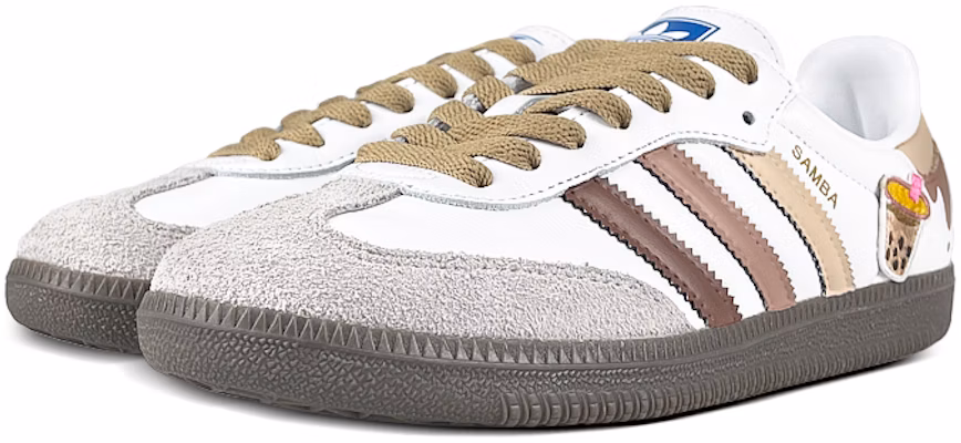 【定制球鞋】adidas originals Samba OG 禮盒 美式復古 美拉德 奶茶 低幫 板鞋 男女同款 白棕 Lookbook 【定制球鞋】adidas originals Samba OG 禮盒 美式復古 美拉德 奶茶 低幫 板鞋 男女同款 白棕