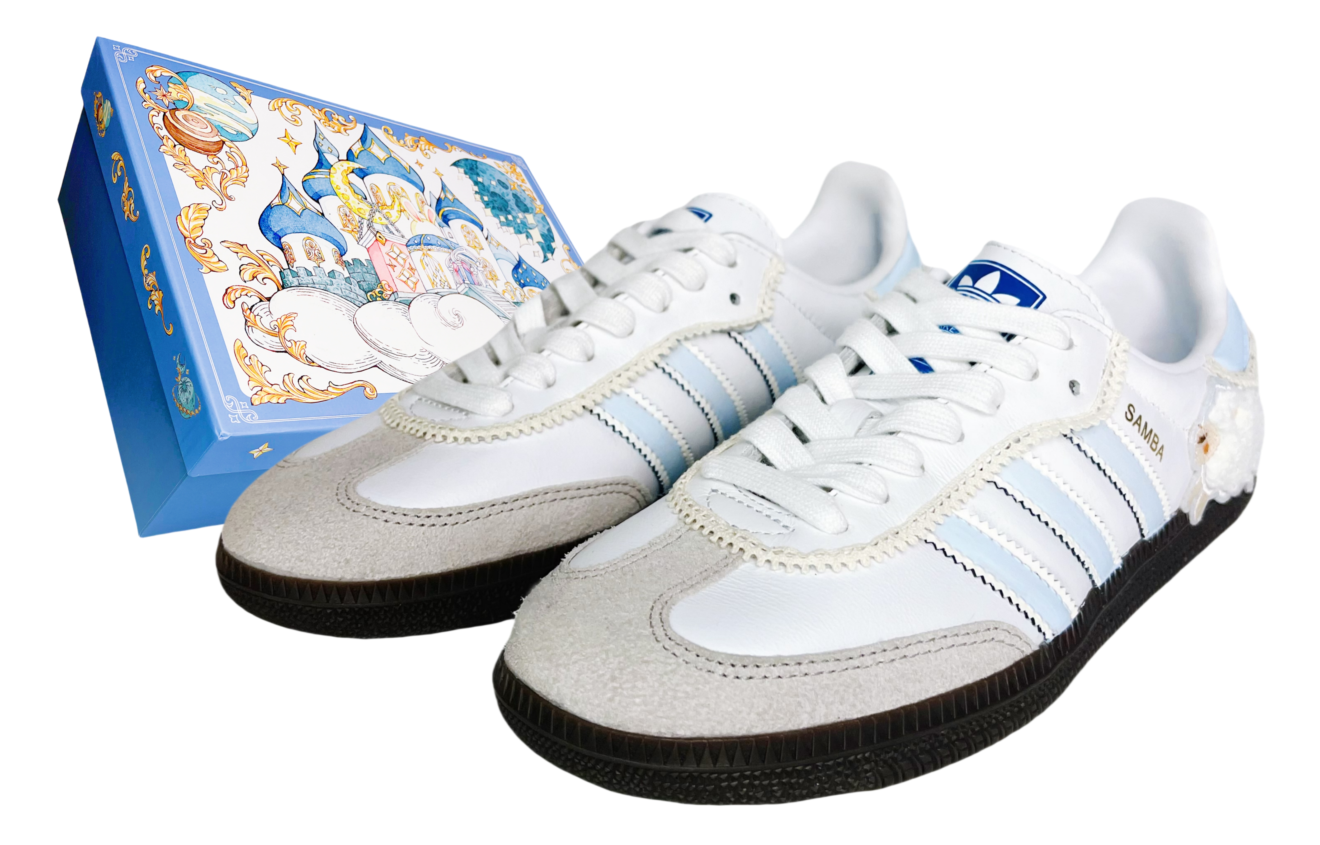 [Custom Shoes] adidas Samba OG 'Pale Blue Sheep'
