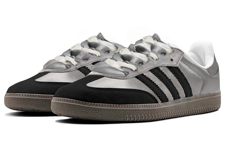 Shop [Kasut Tersuai] adidas Samba OG 'Perak Kelabu-Hitam Y2K' B75806(TeamY-男女款暗黑芭蕾银灰黑)