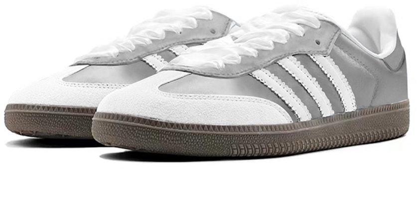 아디다스 삼바 OG '실버 화이트 발레' 커스텀 슈즈 B75806(TeamY-男女款古典高级银白) Shop 아디다스 삼바 OG '실버 화이트 발레' 커스텀 슈즈 B75806(TeamY-男女款古典高级银白)