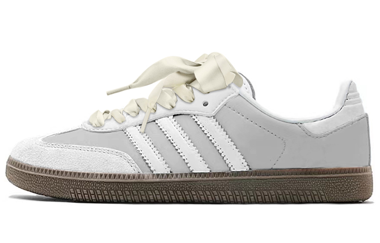 Buy [Sepatu Custom] adidas Samba OG 'Perak Putih Abu-abu' B75806(TeamY-男女款雾霾芭蕾白灰)