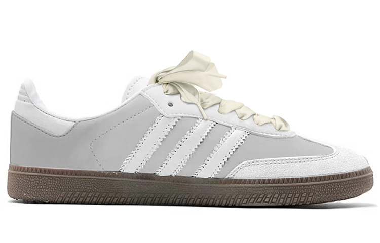 Order [Sepatu Custom] adidas Samba OG 'Perak Putih Abu-abu' B75806(TeamY-男女款雾霾芭蕾白灰)