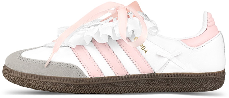 【客製化球鞋】adidas originals Samba OG 春之訊息 草莓蛋糕 翻蓋鞋舌 雪紡花邊蕾絲 蝴蝶結 逃生日記 低筒 板鞋 男女皆宜 粉白色 Buy 【客製化球鞋】adidas originals Samba OG 春之訊息 草莓蛋糕 翻蓋鞋舌 雪紡花邊蕾絲 蝴蝶結 逃生日記 低筒 板鞋 男女皆宜 粉白色