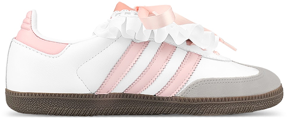 【客製化球鞋】adidas originals Samba OG 春之訊息 草莓蛋糕 翻蓋鞋舌 雪紡花邊蕾絲 蝴蝶結 逃生日記 低筒 板鞋 男女皆宜 粉白色 Lookbook 【客製化球鞋】adidas originals Samba OG 春之訊息 草莓蛋糕 翻蓋鞋舌 雪紡花邊蕾絲 蝴蝶結 逃生日記 低筒 板鞋 男女皆宜 粉白色