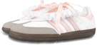Shop 【客製化球鞋】adidas originals Samba OG 春之訊息 草莓蛋糕 翻蓋鞋舌 雪紡花邊蕾絲 蝴蝶結 逃生日記 低筒 板鞋 男女皆宜 粉白色