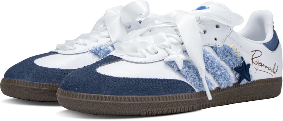 【訂製運動鞋】adidas originals Samba OG 海島星動 星星 清新 復古 低筒 板鞋 男女皆宜 白藍 Shop 【訂製運動鞋】adidas originals Samba OG 海島星動 星星 清新 復古 低筒 板鞋 男女皆宜 白藍