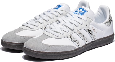 【訂製球鞋】 adidas originals Samba OG 英倫復古 白蛇 公主 蛇紋 耐磨 舒適 低筒 板鞋 男女同款 灰色 Shop 【訂製球鞋】 adidas originals Samba OG 英倫復古 白蛇 公主 蛇紋 耐磨 舒適 低筒 板鞋 男女同款 灰色