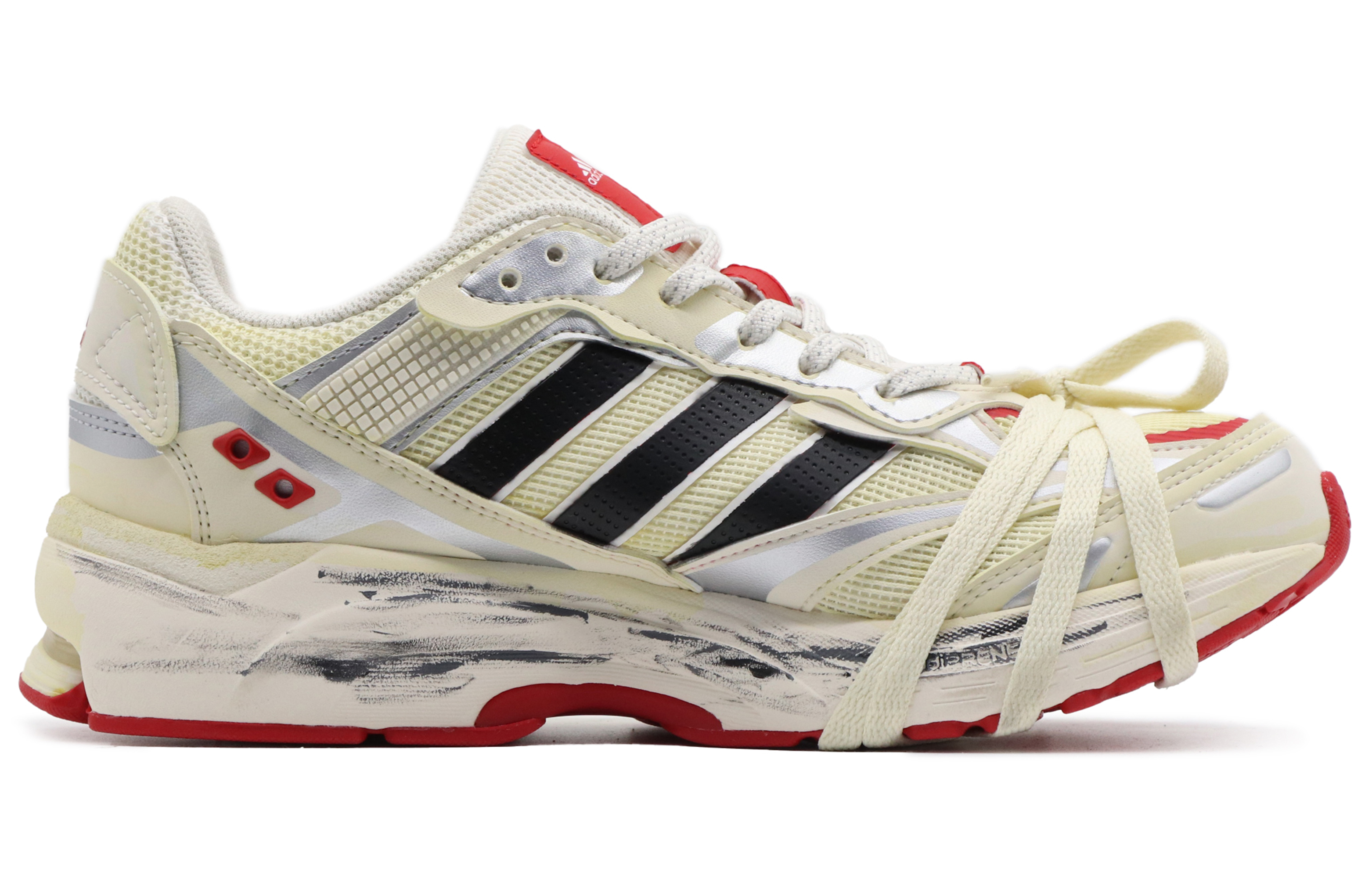 Order [Kasut Terhad] adidas Spiritain 2000 'Roket Krim Hitam Merah Vintage' ID5412(Team57-男款火箭)