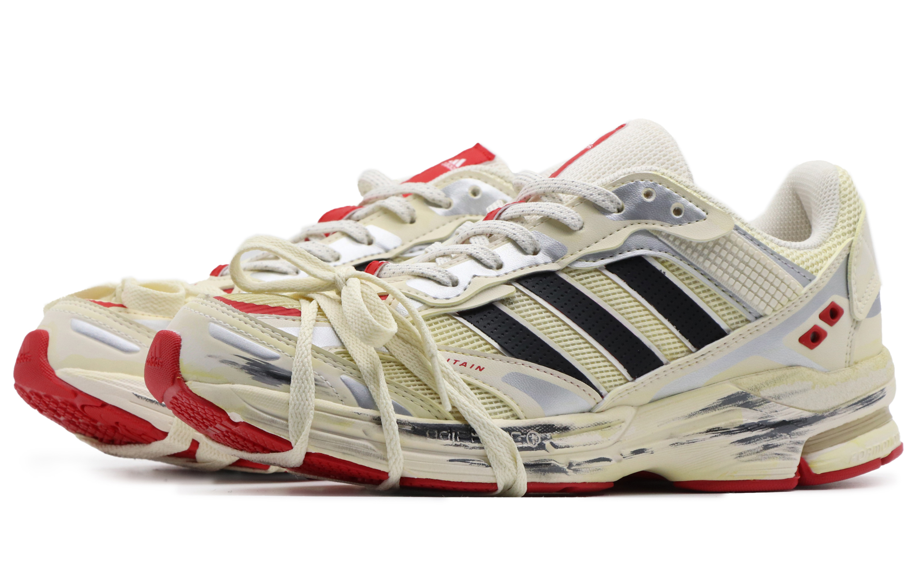 Lookbook [Kasut Terhad] adidas Spiritain 2000 'Roket Krim Hitam Merah Vintage' ID5412(Team57-男款火箭)