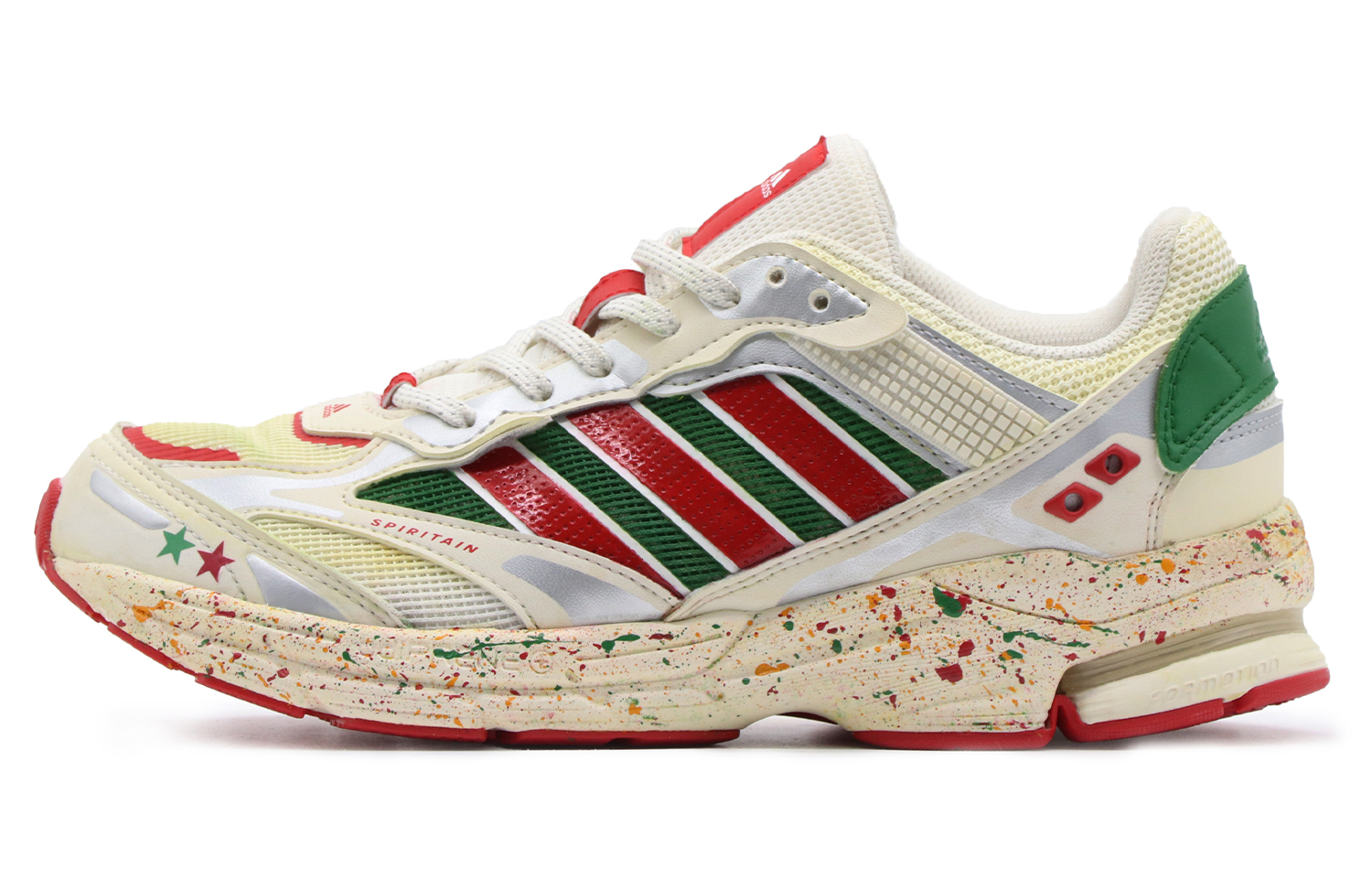Order [Sepatu Kustom] adidas Spiritain 2000 'Putih Merah Hijau' ID5412(Team57-男女款派对)