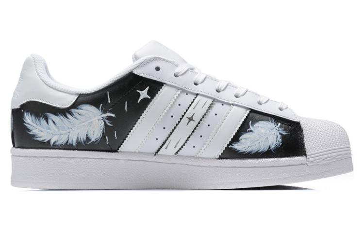 Order 【定制球鞋】adidas originals 經典貝殼頭 星空 溫感可變色 黑白羽毛 低幫 板鞋 男女同款 黑白