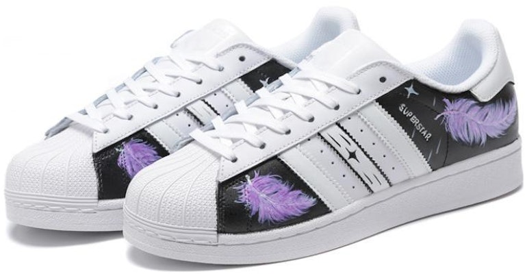 아디다스 슈퍼스타 '변색 깃털' (블랙/화이트) B27136(Team54-星空变色羽毛) Purchase 아디다스 슈퍼스타 '변색 깃털' (블랙/화이트) B27136(Team54-星空变色羽毛)