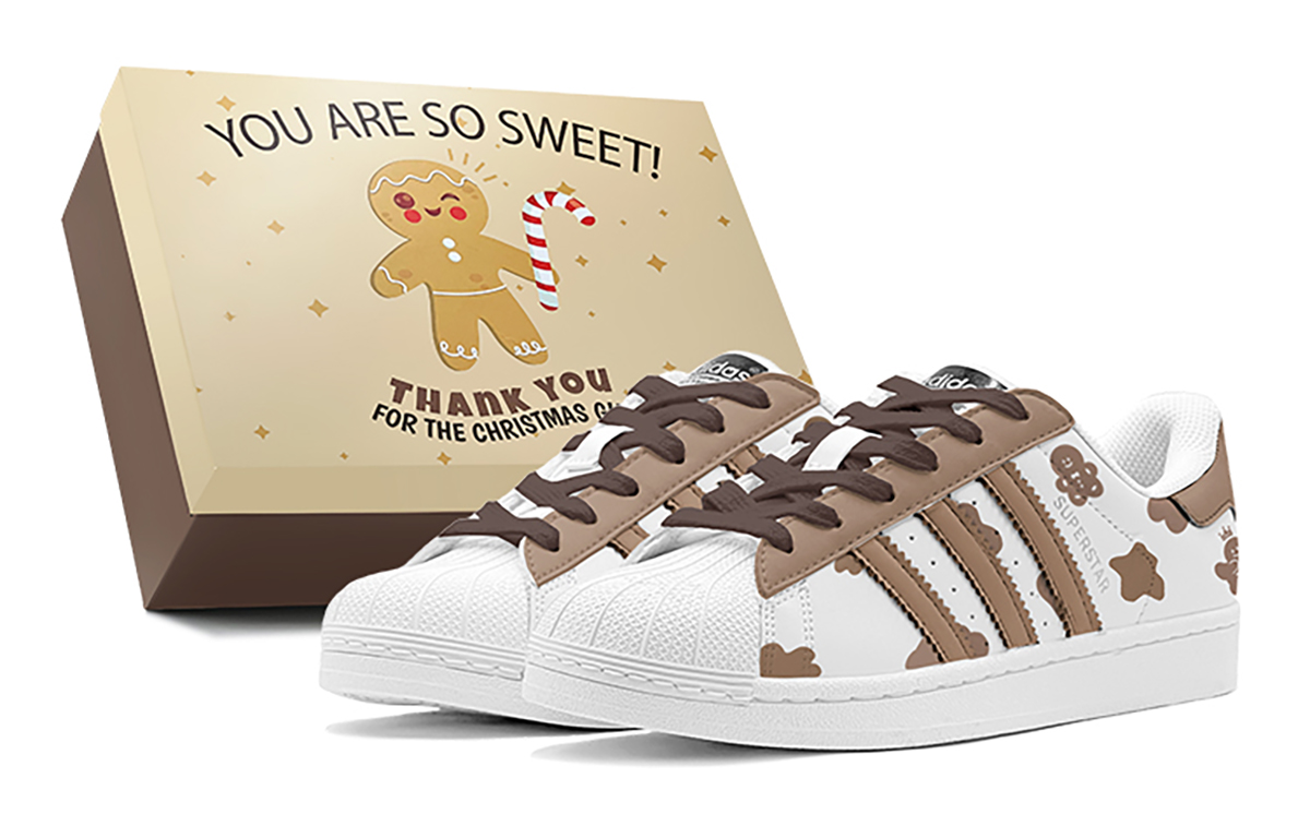 Buy 【カスタムシューズ】アディダス スーパースター『ジンジャーブレッド』 EG4958(TeamS-巧克力姜饼人S-BOX)