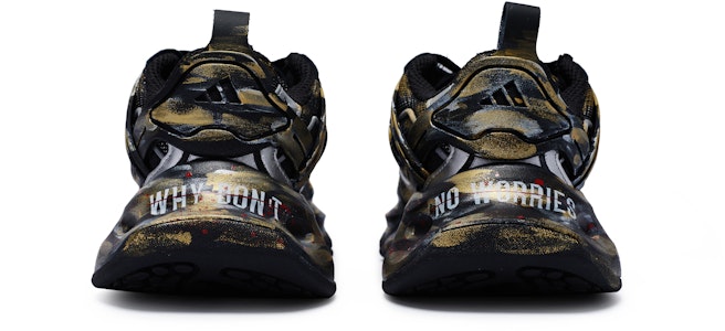 【客製化球鞋】adidas VENTO XLG DELUXE 811製造 機甲戰士 機能風 擦色 潑墨 低筒 休閒跑步鞋 男女同款 黑金銀 Purchase 【客製化球鞋】adidas VENTO XLG DELUXE 811製造 機甲戰士 機能風 擦色 潑墨 低筒 休閒跑步鞋 男女同款 黑金銀