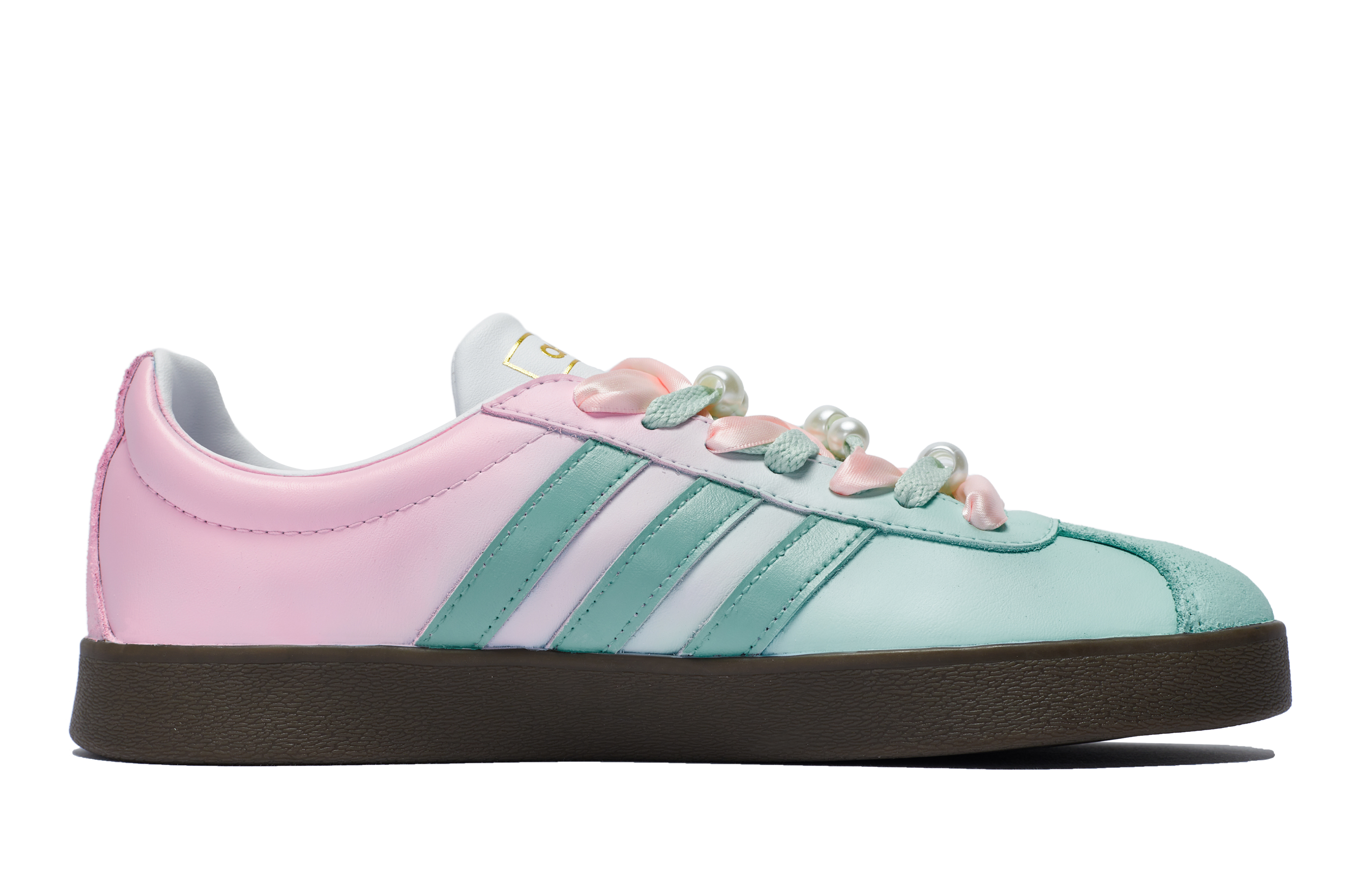 Lookbook [Sepatu Kustom] adidas dengan Cinta x neo Vl Court 811 'Mint Mambo - Hijau Merah Muda' ID6015(Team80-男女同款蝴蝶恋人S-BOX)