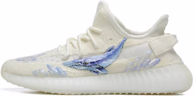 【定制球鞋】adidas originals Yeezy Boost 350 3D藍鯨 舒適百搭 防滑耐磨 低幫 生活休閒鞋 男女同款 米白藍 Buy 【定制球鞋】adidas originals Yeezy Boost 350 3D藍鯨 舒適百搭 防滑耐磨 低幫 生活休閒鞋 男女同款 米白藍