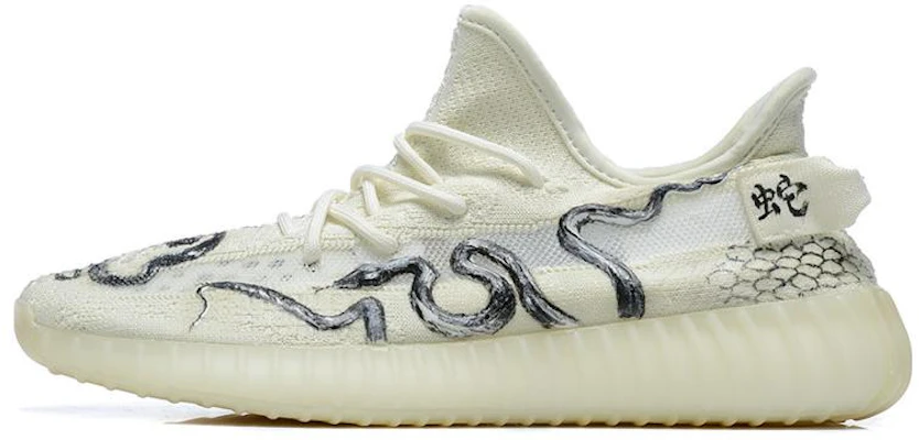 【定製球鞋】adidas originals Yeezy boost 350 3D蛇 耐磨 低幫 生活休閒鞋 男女同款 白色 Buy 【定製球鞋】adidas originals Yeezy boost 350 3D蛇 耐磨 低幫 生活休閒鞋 男女同款 白色