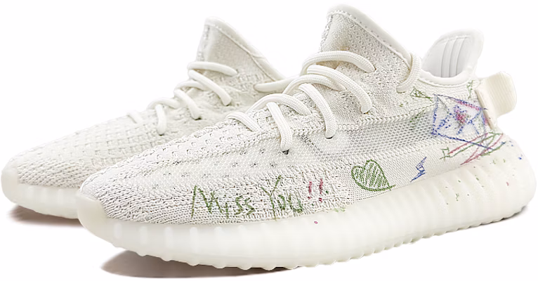 【訂製球鞋】 adidas originals Yeezy boost 350 復古塗鴉信封 防滑 低筒 生活休閒鞋 男女同款 白 Lookbook 【訂製球鞋】 adidas originals Yeezy boost 350 復古塗鴉信封 防滑 低筒 生活休閒鞋 男女同款 白