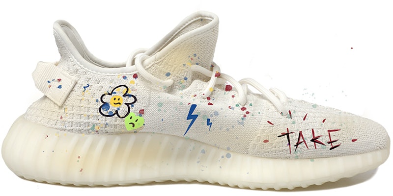 커스텀 아디다스 이지 350 V2 '베이지/레드/블루' HQ6316(Team拾玖-做旧涂鸦男女) Order 커스텀 아디다스 이지 350 V2 '베이지/레드/블루' HQ6316(Team拾玖-做旧涂鸦男女)