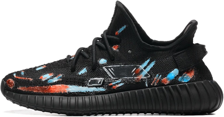 Custom Shoes adidas Yeezy Boost 350 V2 Black Knight