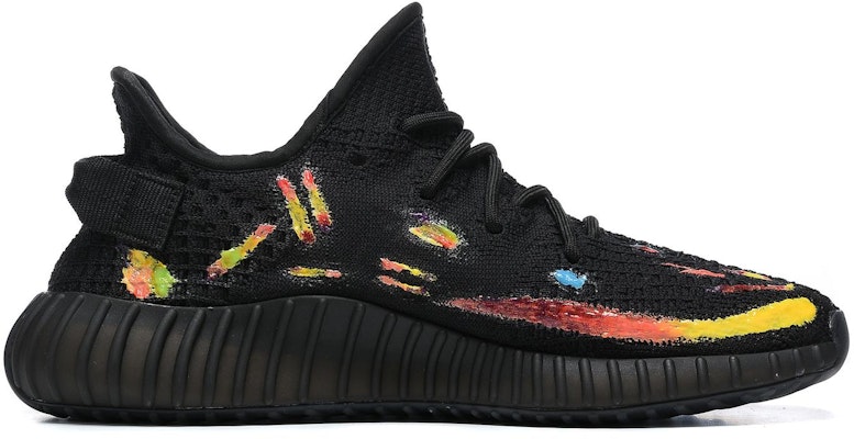 【定制球鞋】adidas originals Yeezy Boost 350 V2 黑武士 防滑耐磨 低幫 生活休閒鞋 男女同款 夜光虹彩 Order 【定制球鞋】adidas originals Yeezy Boost 350 V2 黑武士 防滑耐磨 低幫 生活休閒鞋 男女同款 夜光虹彩