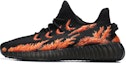 Buy 커스텀 아디다스 이지 부스트 350 V2 '블랙 사무라이 3D 플레임' HQ4540(Team54-3D火焰橙红)