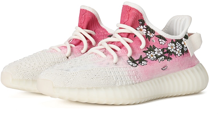 【客製化球鞋】adidas originals Yeezy Boost 350 V2 冰淇淋 盛開的白櫻花 甜美少女 減震防滑耐磨 低筒 生活休閒鞋 男女同款 白粉 Shop 【客製化球鞋】adidas originals Yeezy Boost 350 V2 冰淇淋 盛開的白櫻花 甜美少女 減震防滑耐磨 低筒 生活休閒鞋 男女同款 白粉