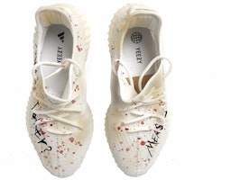 【定制球鞋】adidas originals Yeezy Boost 350 V2 編織 OKHR 低幫 運動休閒鞋 米紅黑 Shop 【定制球鞋】adidas originals Yeezy Boost 350 V2 編織 OKHR 低幫 運動休閒鞋 米紅黑