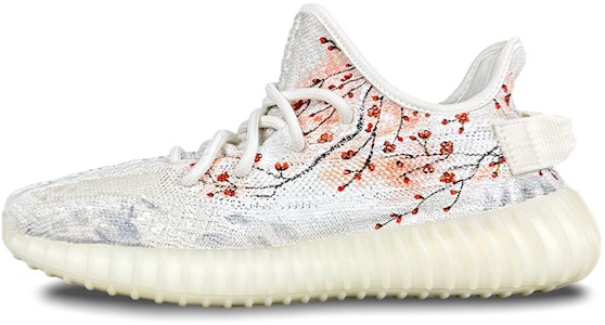 【定制球鞋】 adidas originals Yeezy Boost 350 V2 梅花 中國風 水墨畫 國潮 踏雪尋梅 低幫 生活休閒鞋 男女同款 白紅 Buy 【定制球鞋】 adidas originals Yeezy Boost 350 V2 梅花 中國風 水墨畫 國潮 踏雪尋梅 低幫 生活休閒鞋 男女同款 白紅