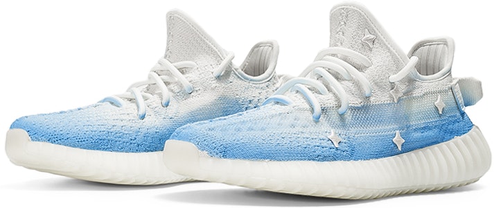 커스텀 아디다스 이지부스트 350 V2 '화이트 블루' HQ6316(TeamI-男女同款冰雪奇缘白蓝) Lookbook 커스텀 아디다스 이지부스트 350 V2 '화이트 블루' HQ6316(TeamI-男女同款冰雪奇缘白蓝)